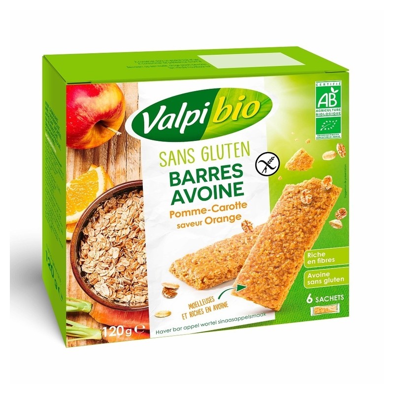 Barres Avoine Pomme Carotte saveur orange