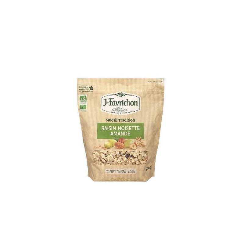 MUESLI RAISIN NOISETTES AMANDES 500G 