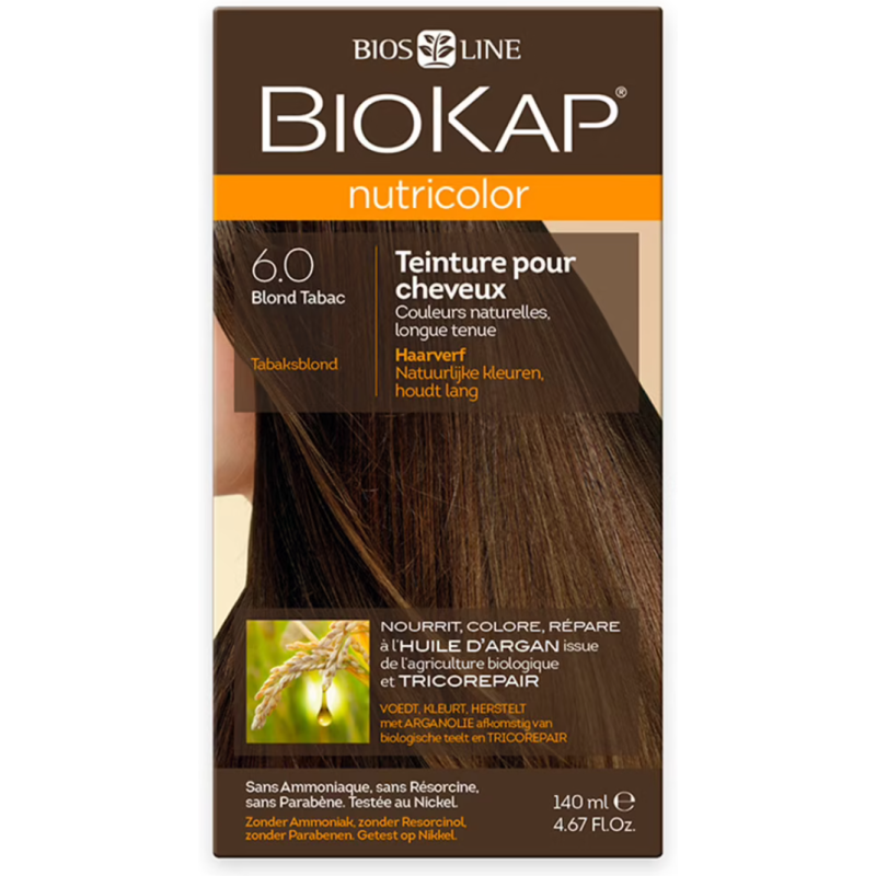 Nutricolor 6.0 Blond Tabac 140Ml BioKap