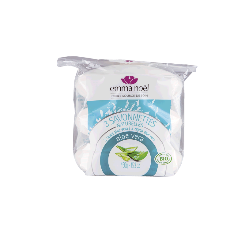 Savonnette Aloe Vera Bio 3X150G Emma Noël