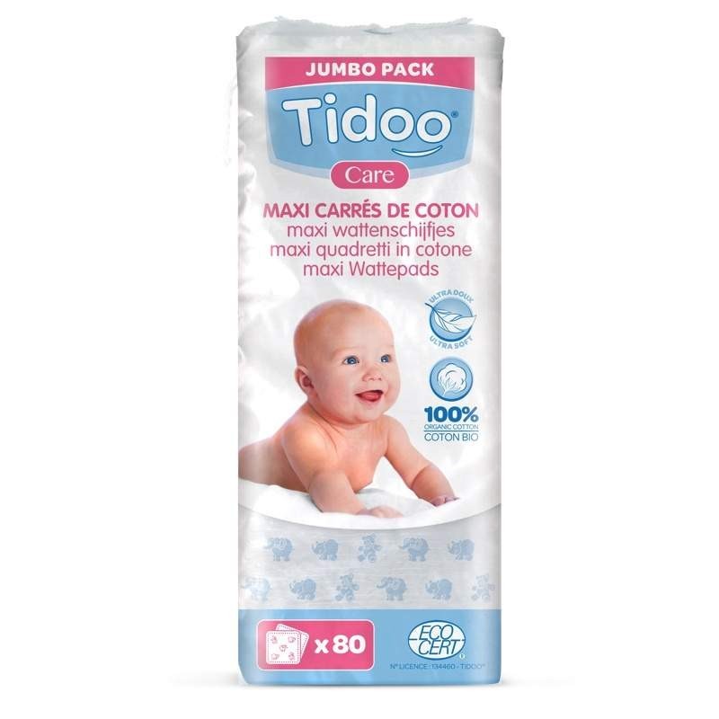 Maxi Carres De Coton Bio X80 Tidoo