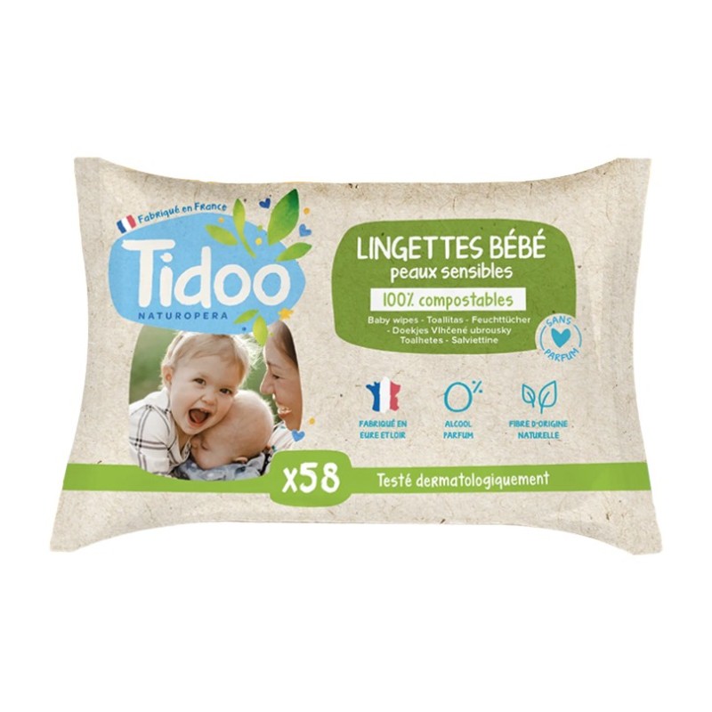 58 Lingettes Calendula Sans Parfum Tidoo