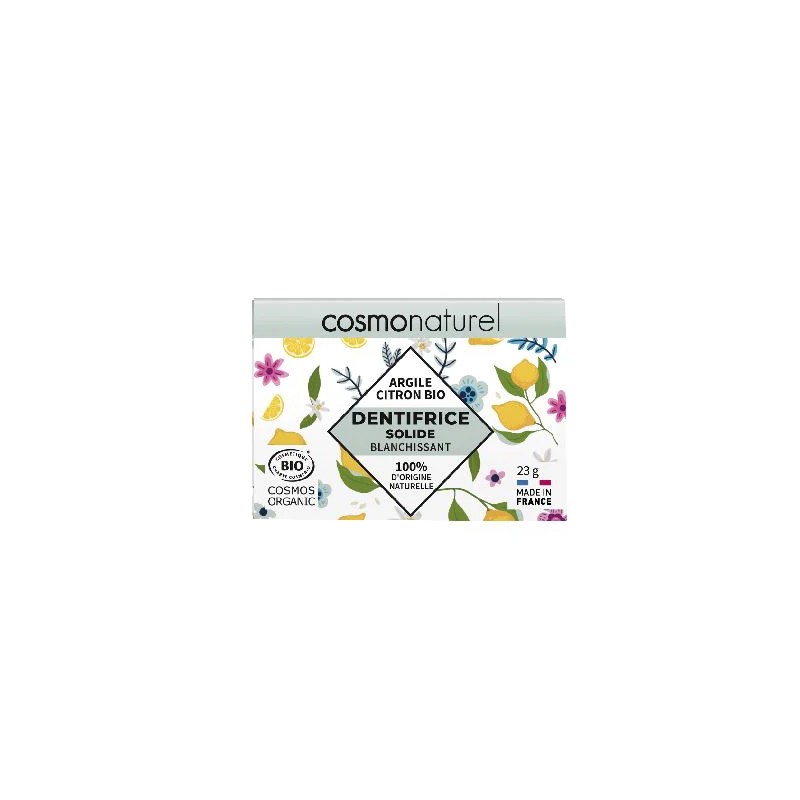 Dentifrice Solide Blanchissant Argile Citron 23G 	