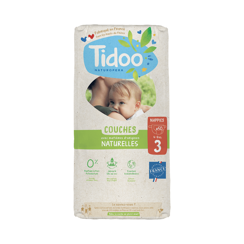 COUCHES NATURELLES T3 4-9KG Tidoo