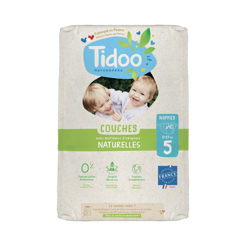COUCHES NATURELLES T5 12-25KG Tidoo