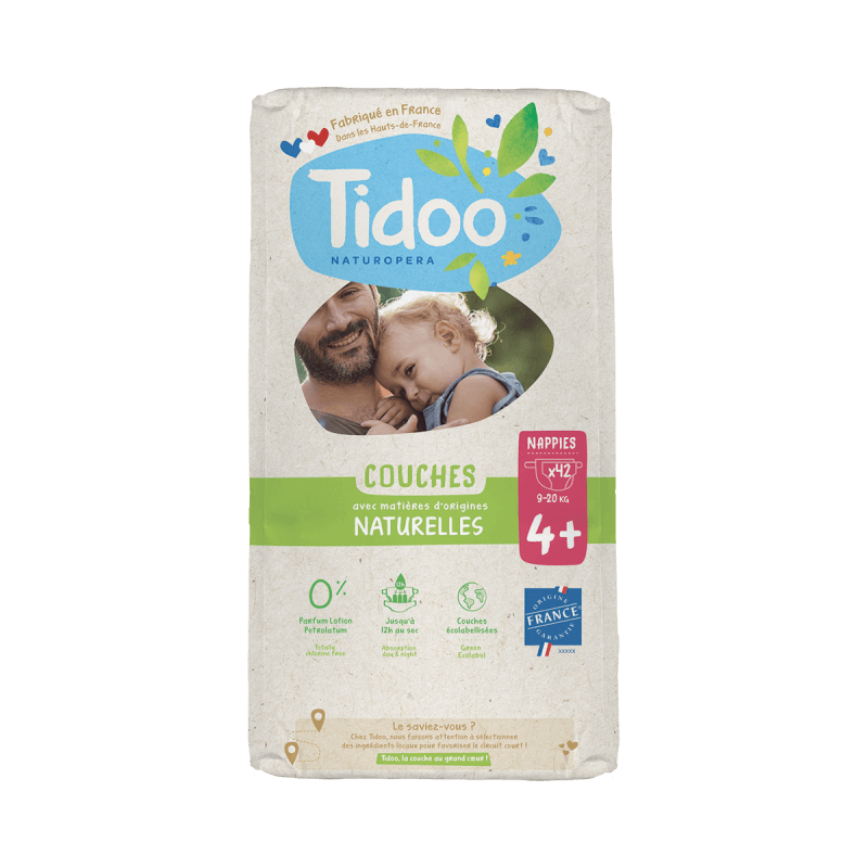 COUCHES NATURELLES T4+ 9-20KG Tidoo