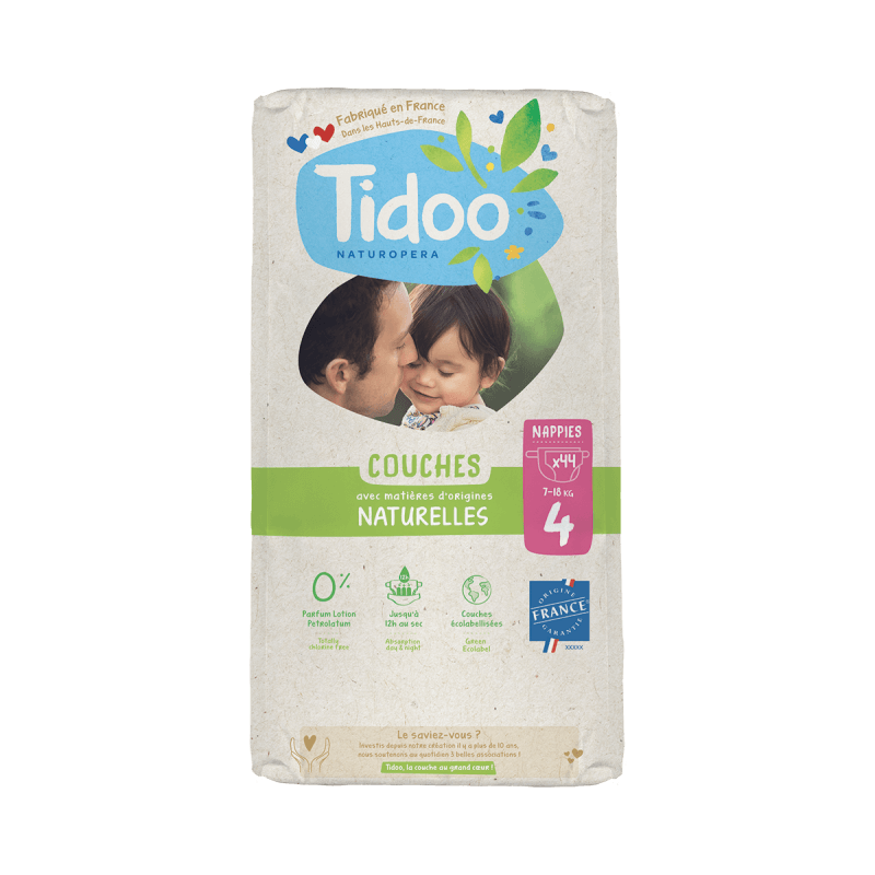 COUCHES NATURELLES T4 7-18KG Tidoo