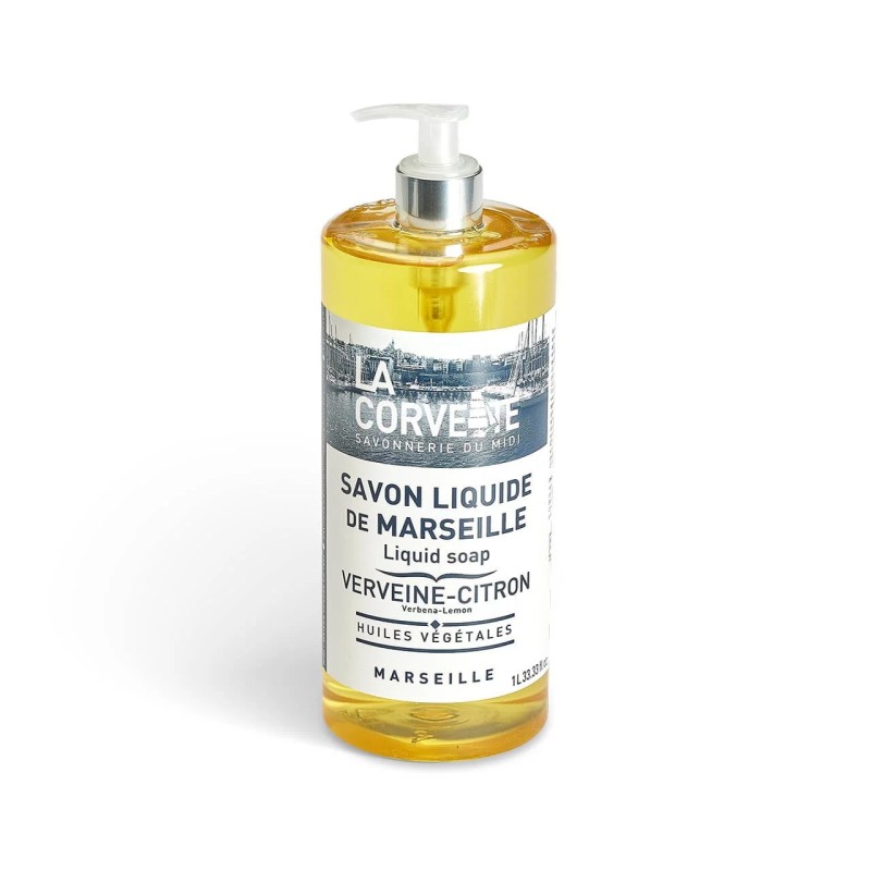 Savon Liquide De Marseille Verveine-Citron 1L LA CORVETTE
