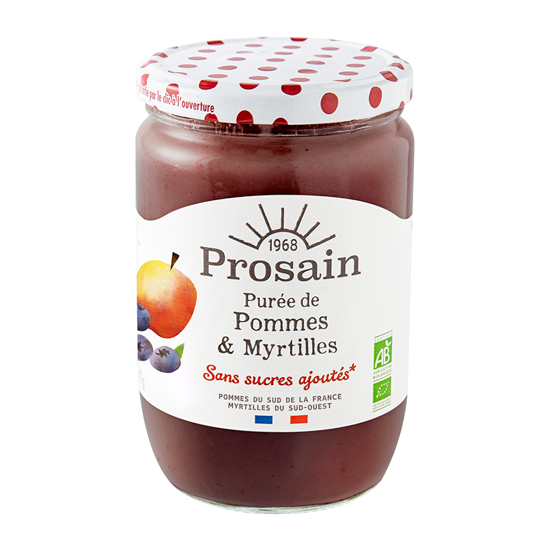 Puree De Pommes Myrtilles 620G Prosain