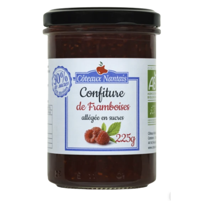 Confiture Framboise Allegee 225G Côteaux Nantais