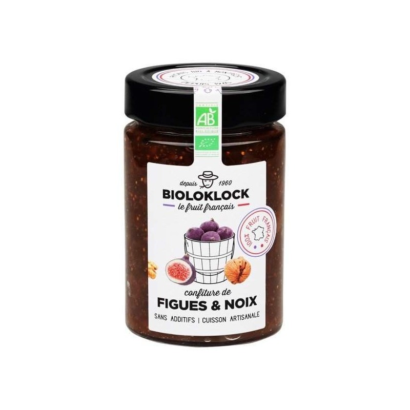Confiture Figue-Noix France 230G BIOLO'KLOCK