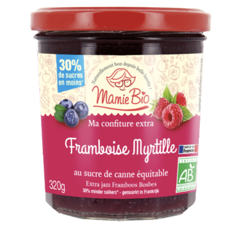 Confiture Framboise Myrtille Fair Trade 320Gr MAMIBIO