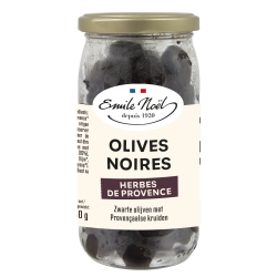 Olives Noires Herbes Provence 250G Emile Noël