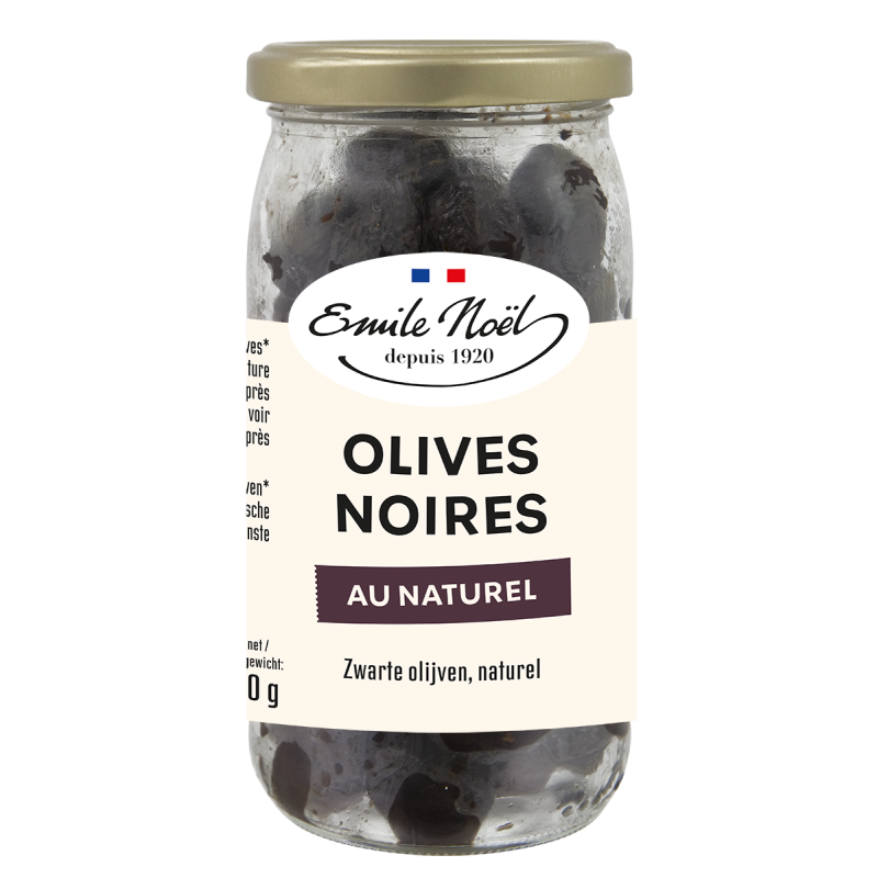 Olives Noires Au Naturel 250G Emile Noël