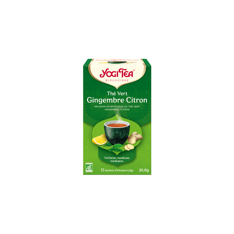 The Vert Gingembre Citron (17 Infusettes) Yogi Tea