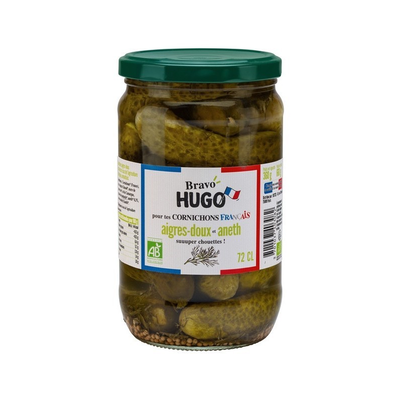 Cornichon Francais Aigres-Doux A L'Aneth 72Cl BRAVO HUGO