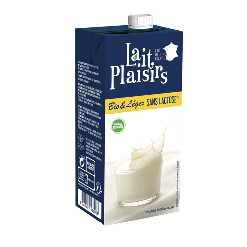 Lait 1/2 Ecreme Sans Lactose 1L LAIT PLAISIR