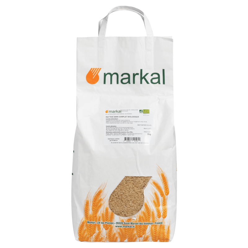 Riz Thai 1/2 Complet 5 Kg Markal