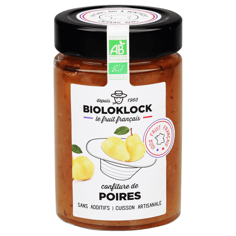 Confiture Poire France 230G BIOLO'KLOCK