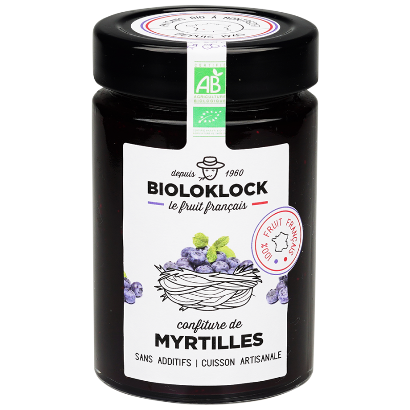 Confiture De Myrtille 300G BIOLO'KLOCK