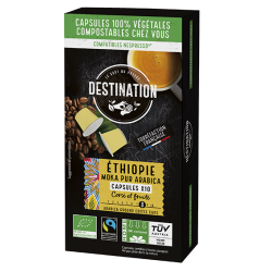 Capsule Ethiopie Moka Pur Arabica X10 Destination