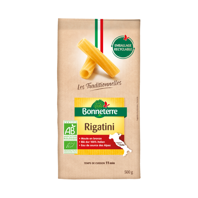 Pates Rigatini 500Gr Bonneterre