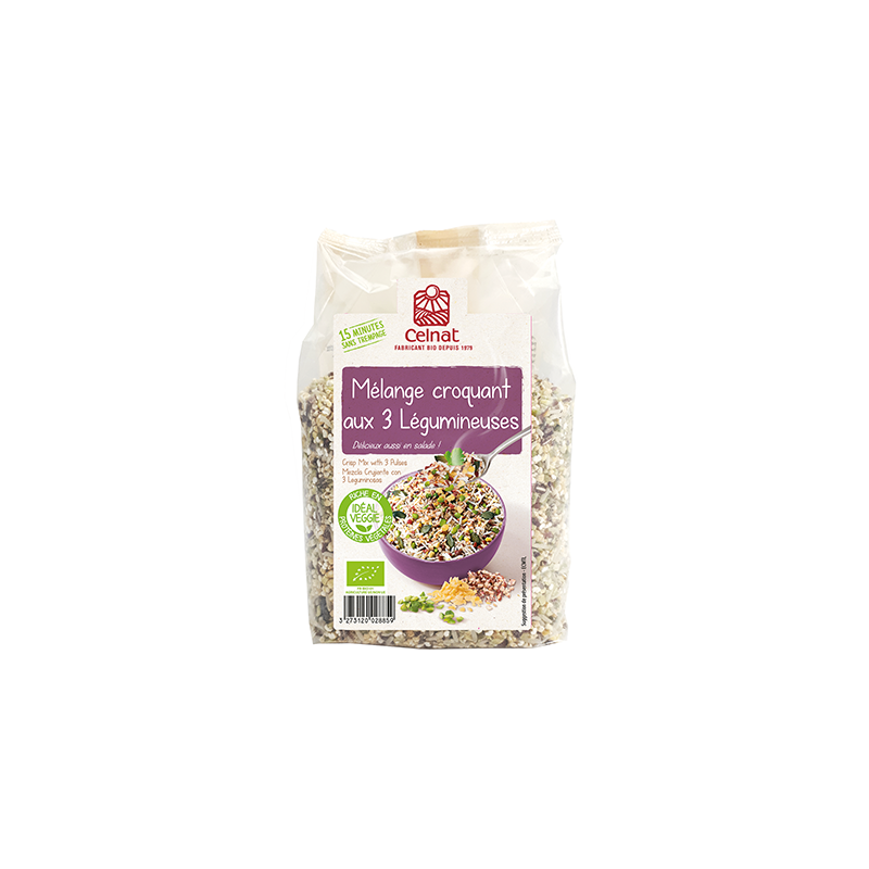 Melange Croquant Trois Legumineuses 500G Celnat