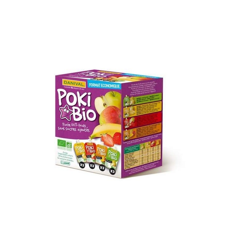 Poki Pomme Mangue 8X90G Danival