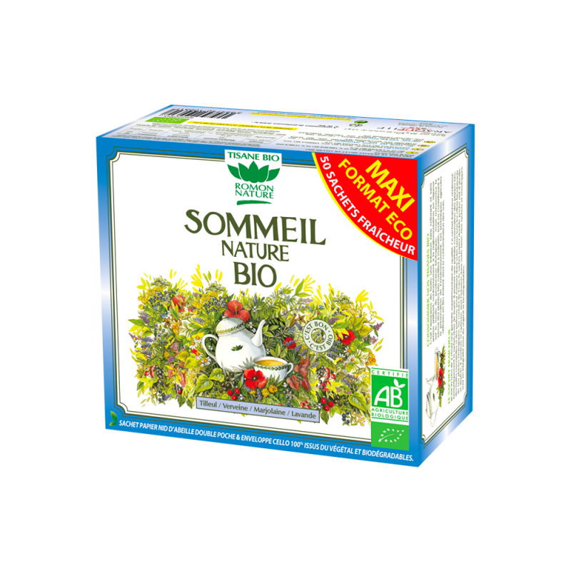Sommeil Nature Format Eco 50 Sachets 80G ROMON NATURE / PLANTASIA