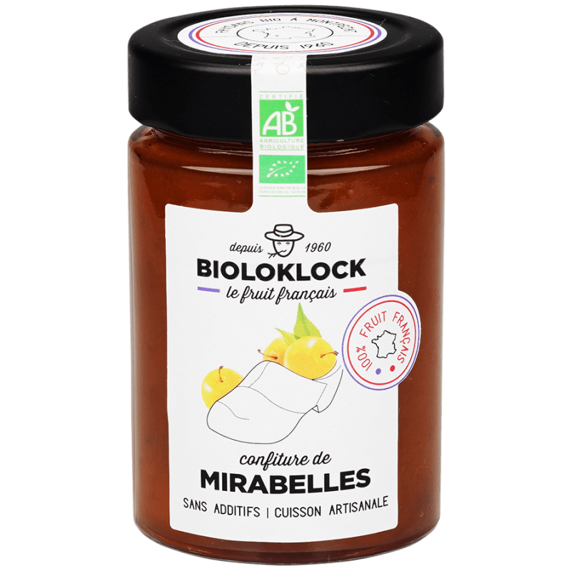 Confiture Mirabelle France 230G BIOLO'KLOCK