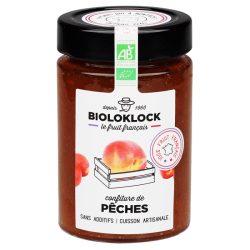 Confiture Peche France 230G BIOLO'KLOCK