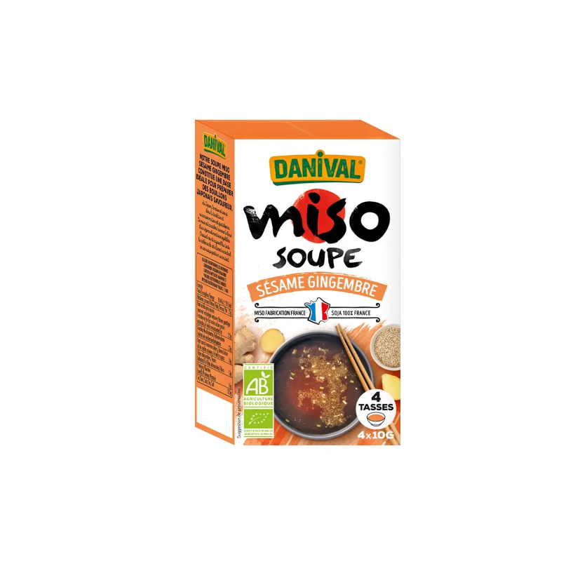Miso Soupe Sésame Gingembre 4*10G Danival