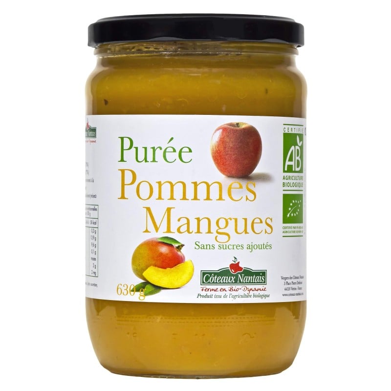 Puree Pomme Mangue Sans Sucre 630G Côteaux Nantais