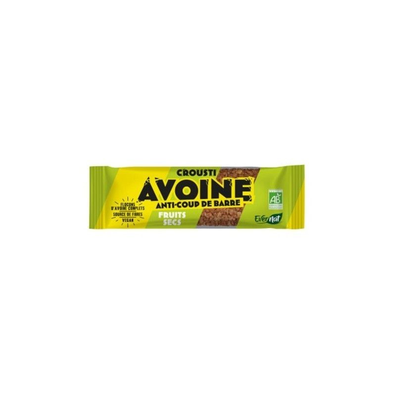 Barre Crousti Avoine Fruits Secs 50G Evernat