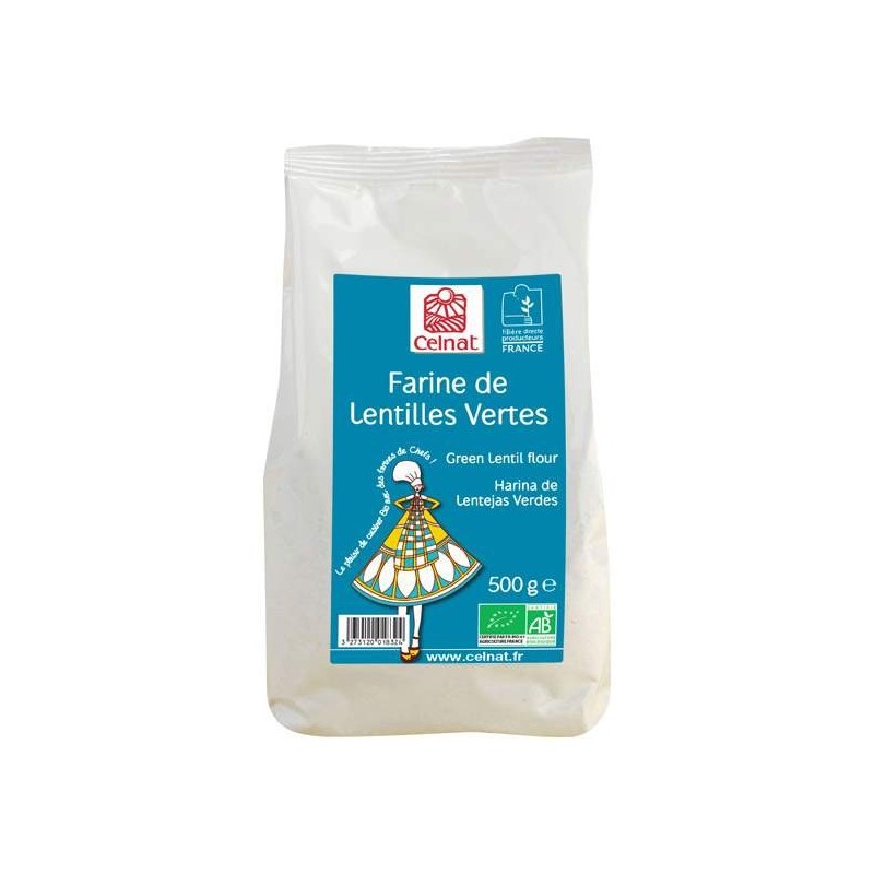 Farine Lentilles Vertes 500 G Celnat