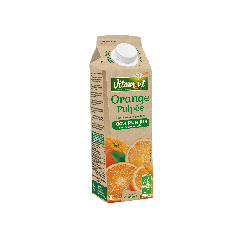 Tetra Pur Jus D'Orange Pulpee 1L Vitamont