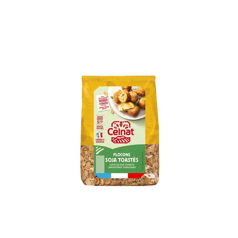 Flocons De Soja Toastes France 350Gr Celnat