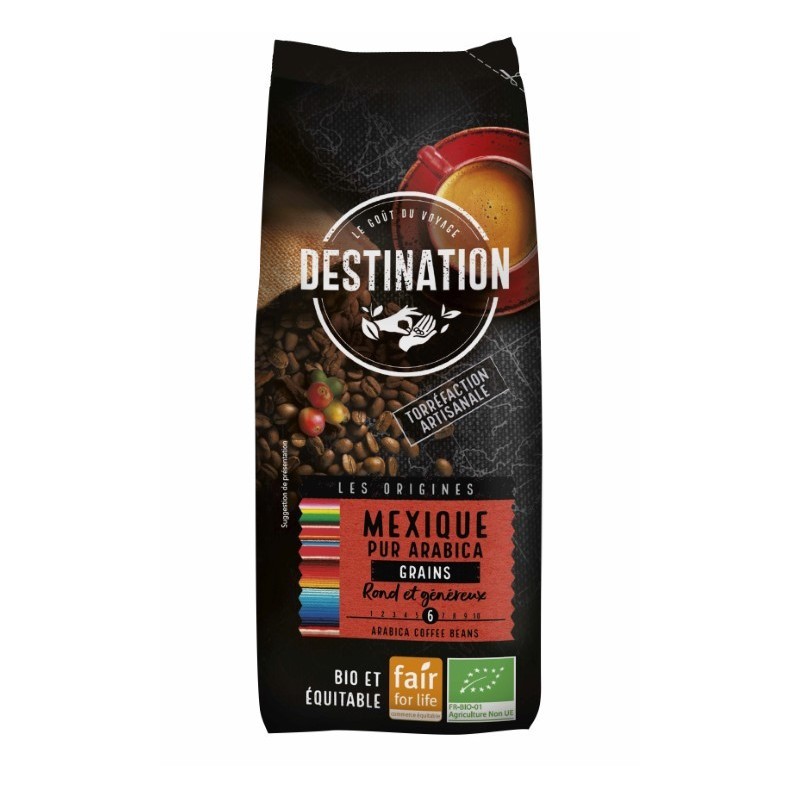 Cafe Mexique Grains Pur Arabica Fair 250Gr Destination