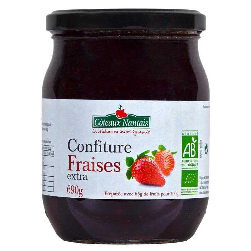 Confiture Fraise Extra 690G Côteaux Nantais