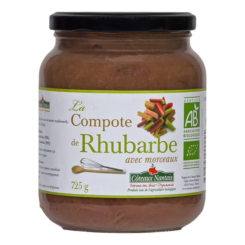 Compote Rhubarbe 725 G Côteaux Nantais