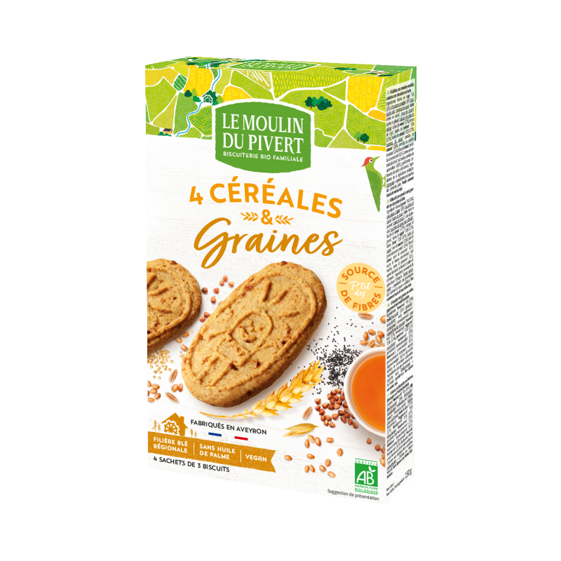 Ptit Dej Mulitcereales Et Graines 190G MOULIN DU PIVERT