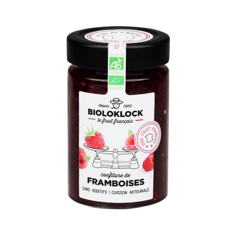 Confiture Framboise France 230G BIOLO'KLOCK