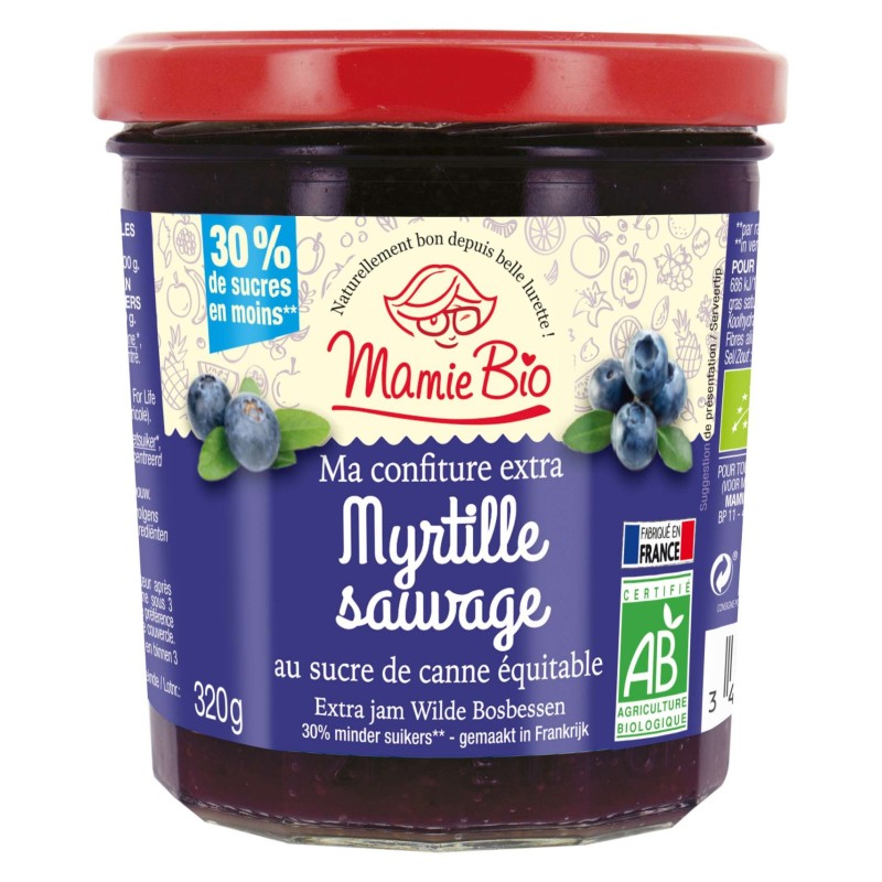 Confiture De Myrtille 320G MAMIBIO