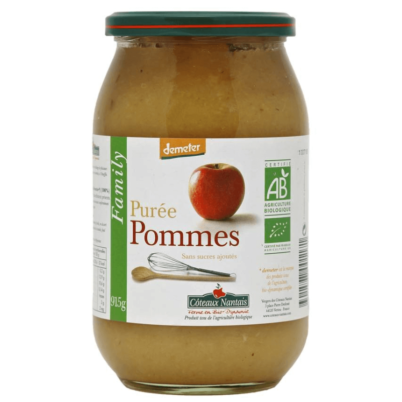 Puree Pomme Sans Sucre 915 G Côteaux Nantais