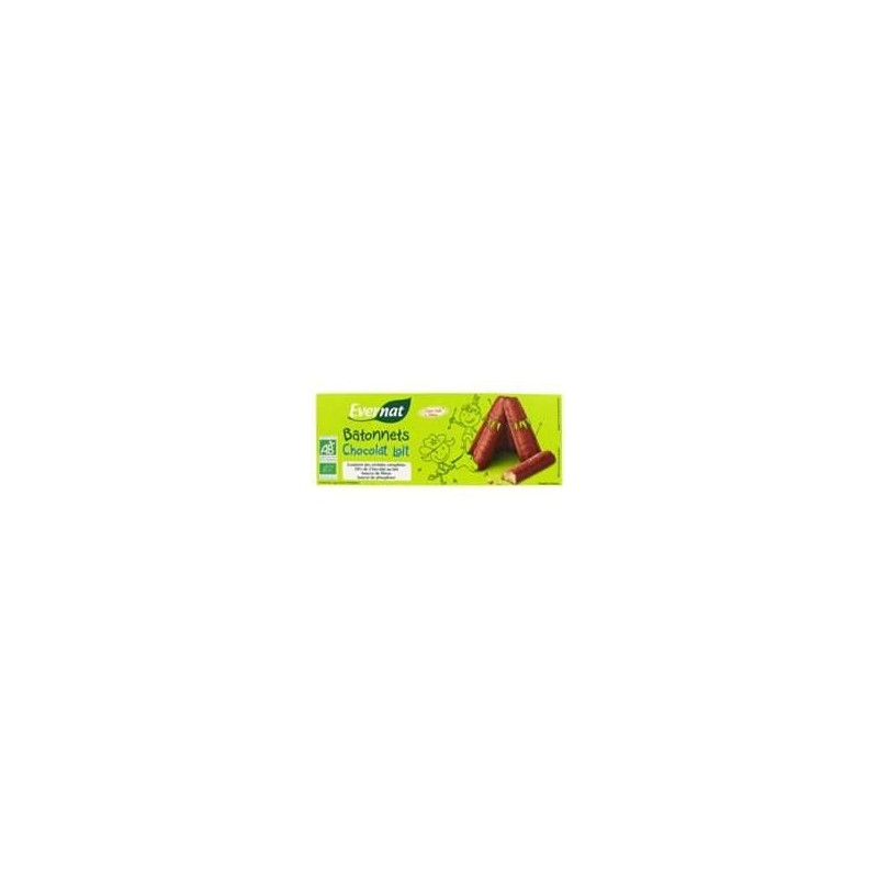 Batonnets Chocolat Lait 160G Evernat