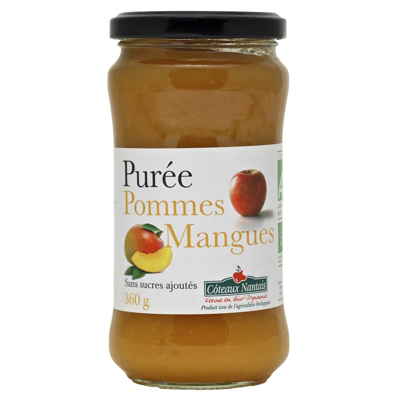 Puree Pomme Mangue Sans Sucre 360G Côteaux Nantais