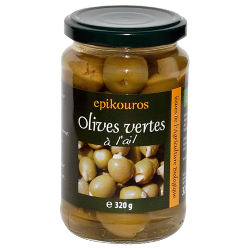 Olives Vertes Ail 320G EPIKOUROS
