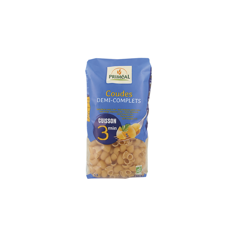 Coudes 1/2 Complets Cuisson Rapide 500G Priméal
