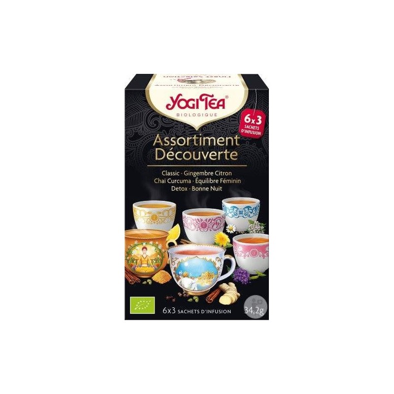 Infusion Assortiment Decouverte (18 Infusettes) Yogi Tea