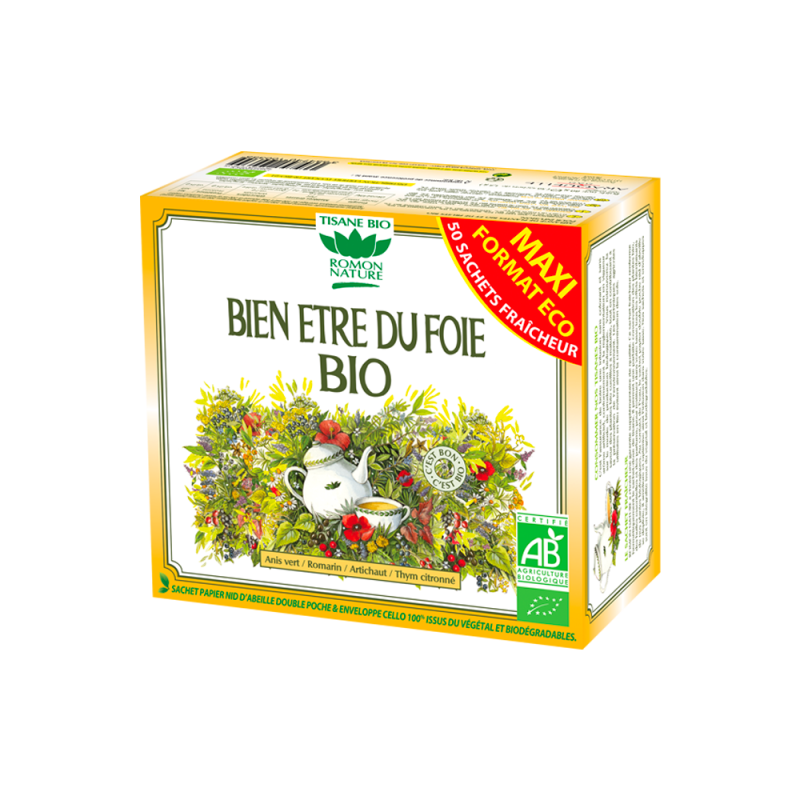 Bien Etre Foie Format Eco 50 Sachets 80G ROMON NATURE / PLANTASIA